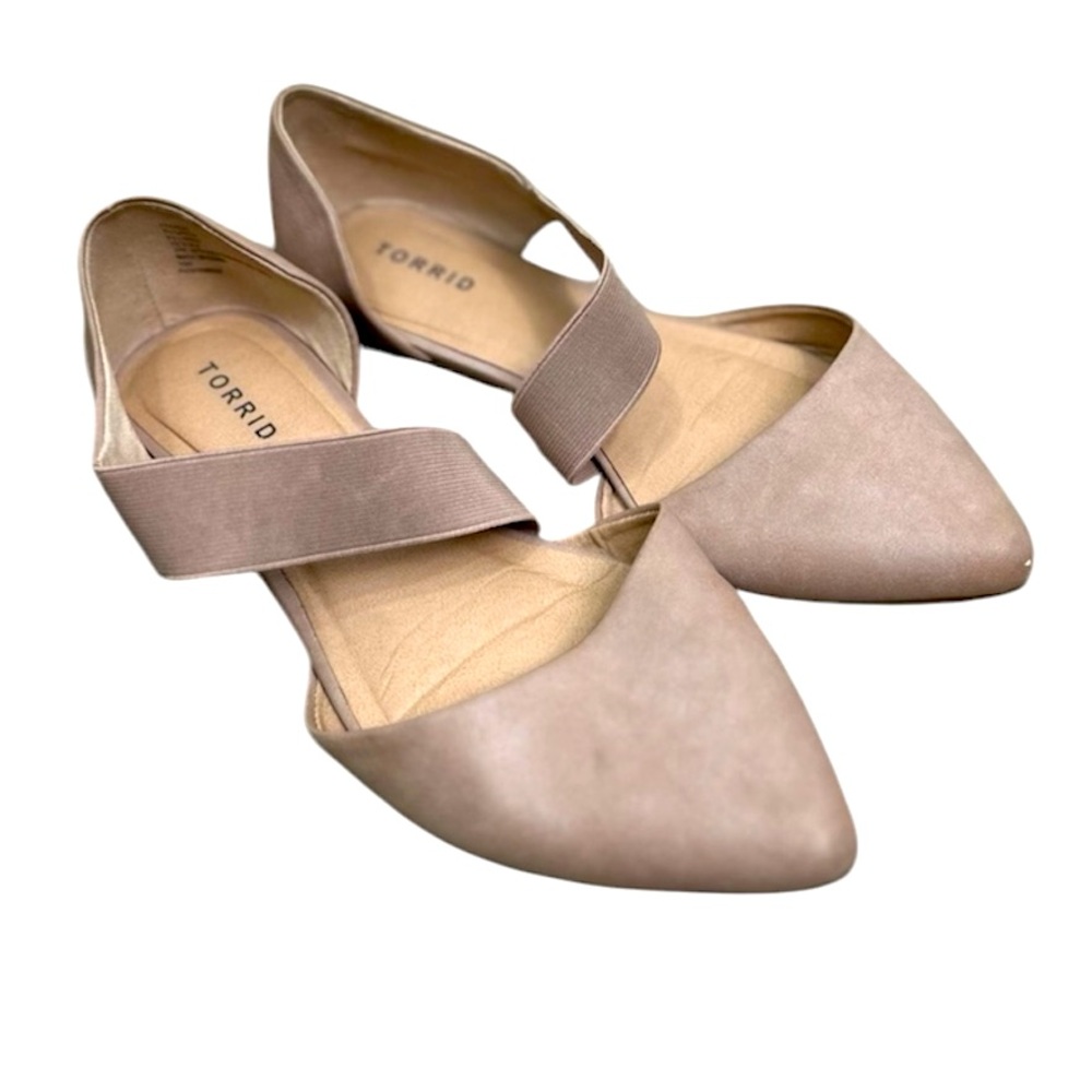 Torrid Beige Flats with Elastic Strap